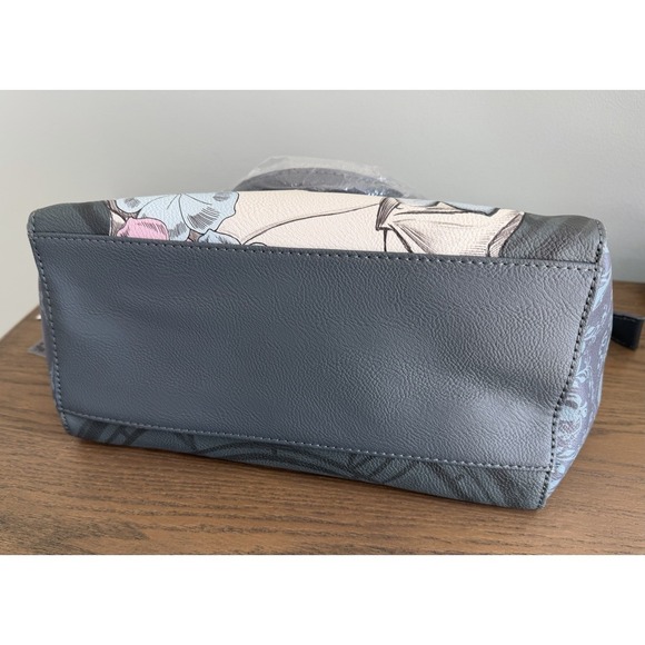 Disney Loungefly Cinderella Satchel Handbag Floral Clock Blue Vegan Leather NWT - Picture 12 of 14